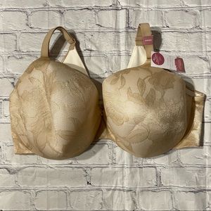 Cacique Lightly Lined Full Coverage Invisible Back Smoother Bra Sz 44DDD